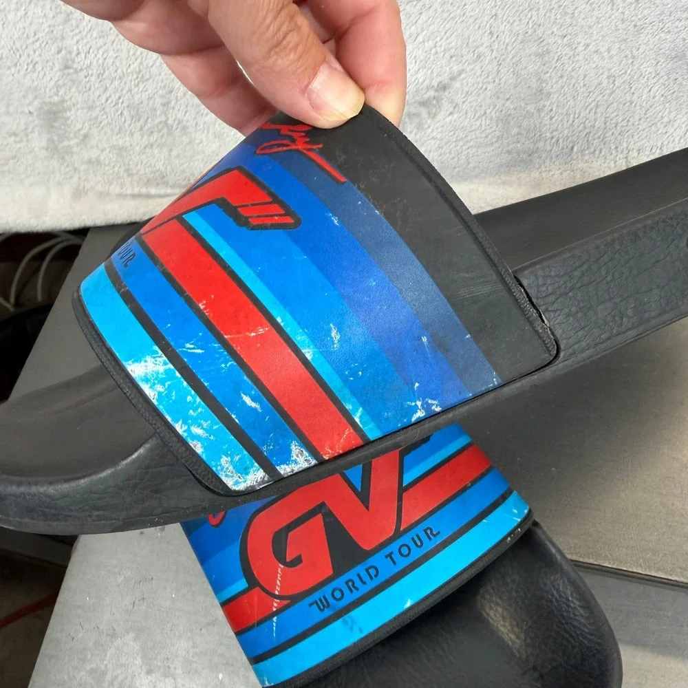 Givenchy Paris World Tour GV Slides Black Blue‎ Red Men's Designer Sandals Italy